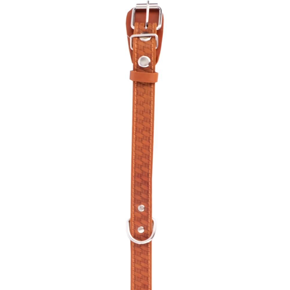 Ошейник «Хампо» кожаный, 2.5х43-55 см, светло-коричневый
