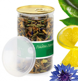 Чай зеленый Лайм-Лимон листовой в подарочной баночке 125гр / Первая Чайная Компания