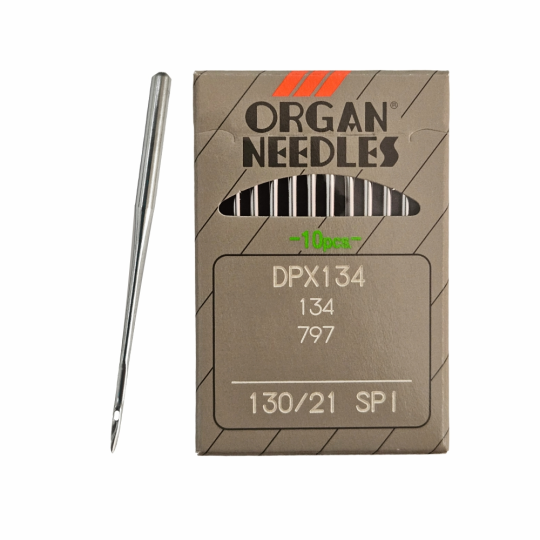 Иглы ORGAN DP*5 130 SPI (для шелка) для промышленных швейных машин (10 шт)