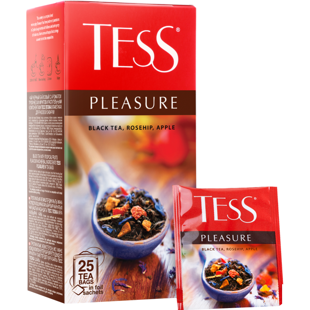 Чай черный «Tess» Pleasure, 25х1.5 г
