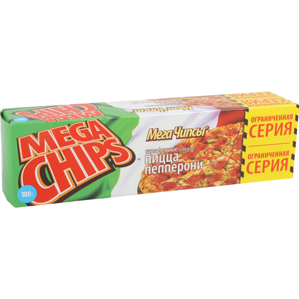 Чипсы «Mega Chips» со вкусом пиццы пепперони, 100 г #0