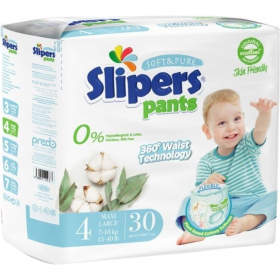 Под­гуз­ни­ки-тру­си­ки дет­ские «Slipers» размер L, 7-18 кг, 30 шт