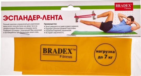 Эспандер-лента, нагрузка до 7 кг BRADEX, SF 0261