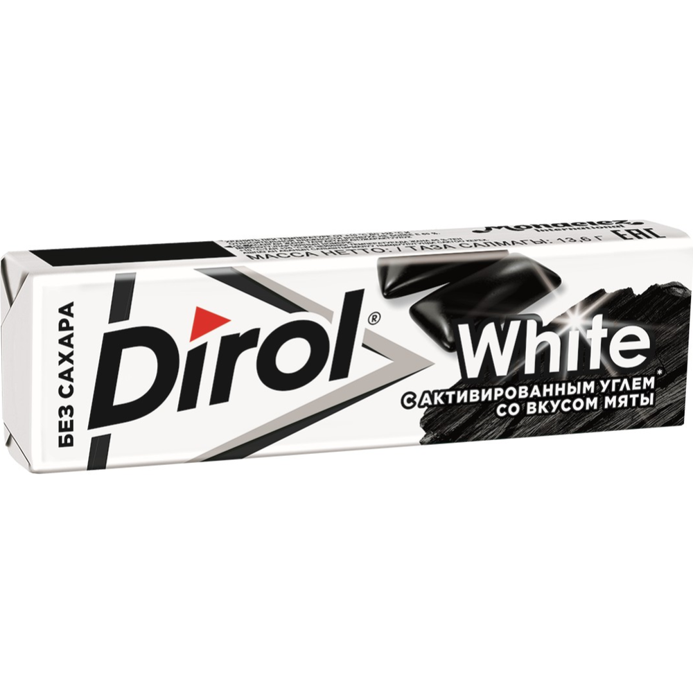 Жевательная резинка «Dirol» White, с активированным углём со вкусом мяты, 13.6 г #0