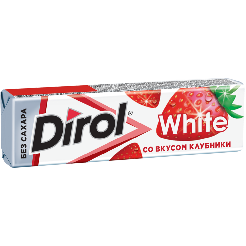 Жевательная резинка «Dirol» White, со вкусом клубники, 13.6 г