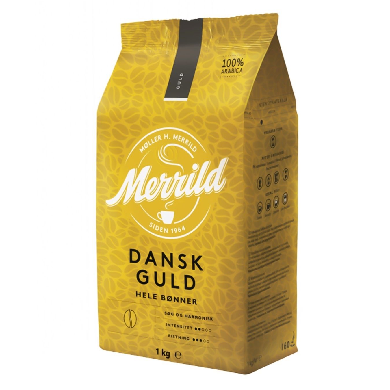 Кофе в зернах MERRILD DANSK GULD, 1000г, Италия