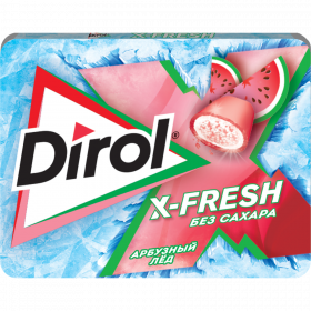 Ре­зин­ка же­ва­тель­ная «Dirol» X-Fresh, Ар­буз­ный лед, 16 г