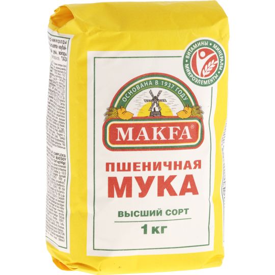 Мука пшеничная «Makfa» обогащенная, 1 кг