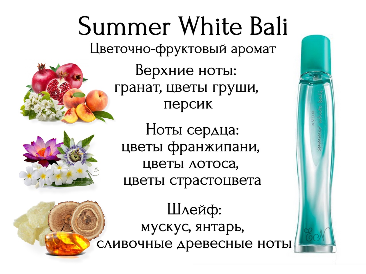 Туалетная вода Avon Summer White Bali для нее, 50 мл