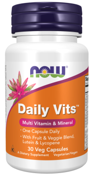 Мультивитамины Daily Vits Multi от NOW Foods, 30 вег. капс.