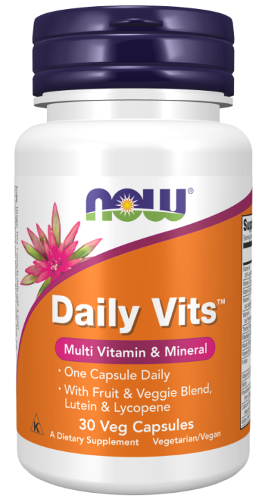 Мультивитамины Daily Vits Multi от NOW Foods, 30 вег. капс.