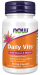 Мультивитамины Daily Vits Multi от NOW Foods, 30 вег. капс.