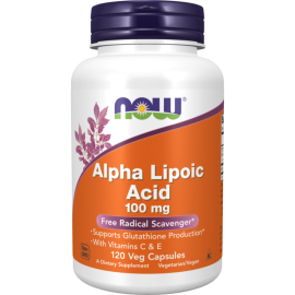 Альфа-липоевая кислота Now Foods Alpha Lipoic Acid, 100 мг, 120 капс.