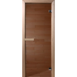 Дверь для бани и сауны «Doorwood» бронза, коробка хвоя, 180х70 см