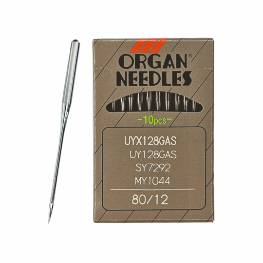 Иглы Organ UYx128 GAS № 80 универсальные. Толстая колба. Для распошивальной швейной машины.