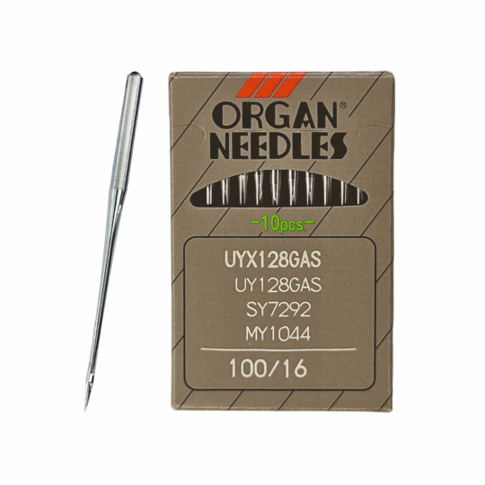 Иглы Organ UYx128 GAS № 100 универсальные. Толстая колба. Для распошивальной швейной машины.