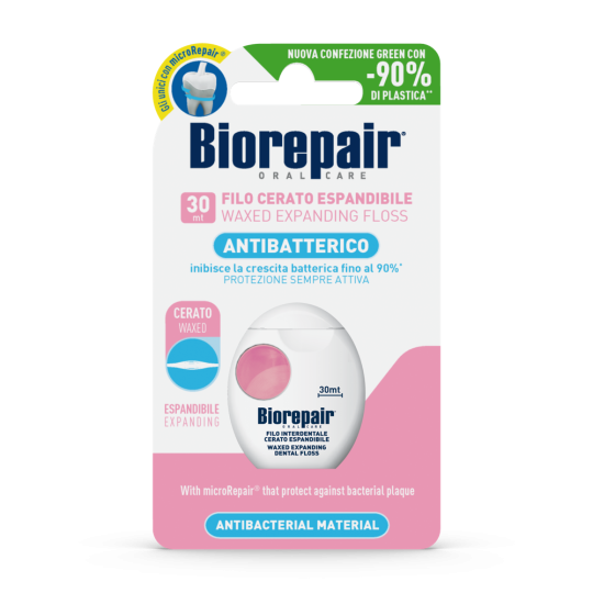 Зубная нить / нитка вощеная расширяющаяся Biorepair Filo Cerato Espandibile 2 шт. х 30 м