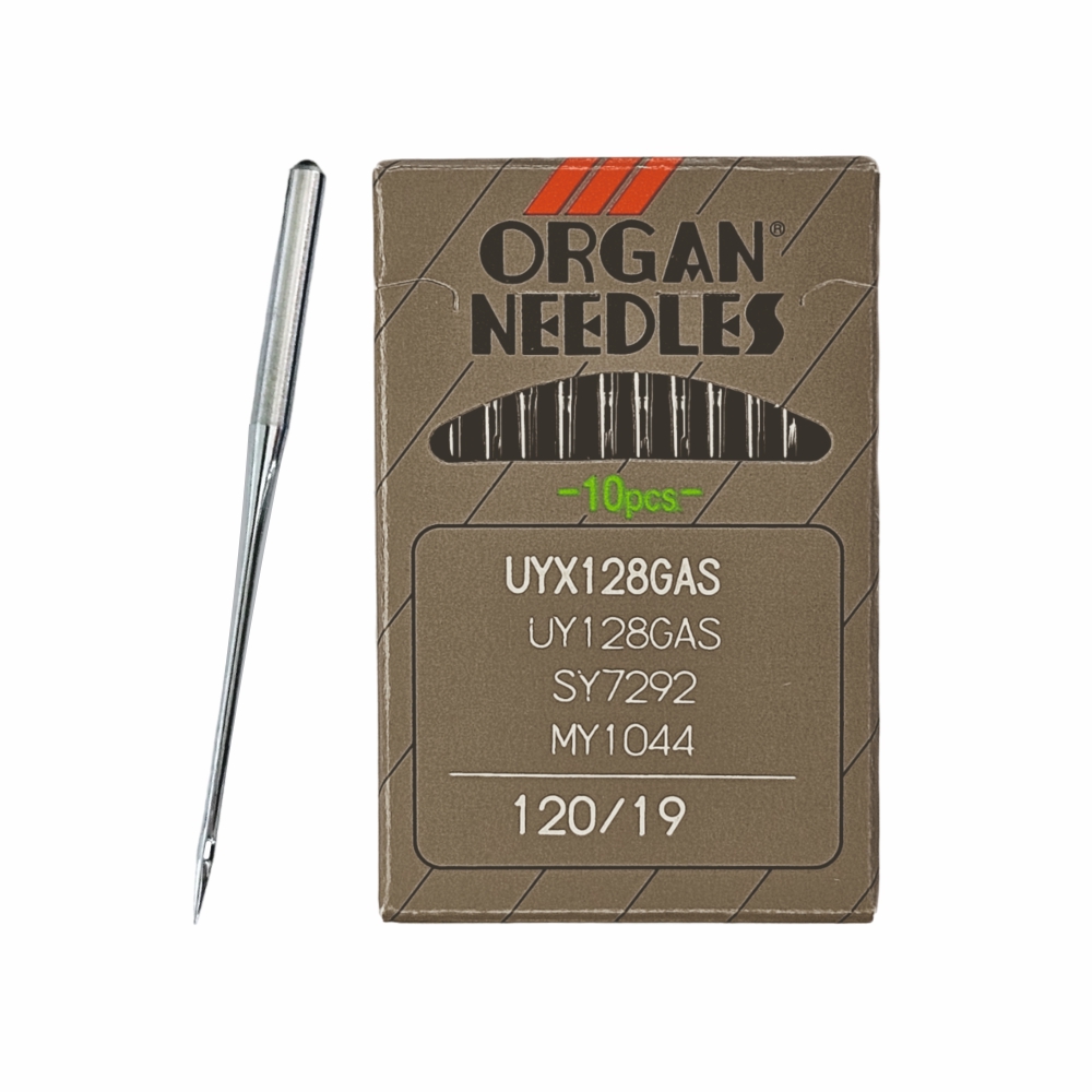 Иглы Organ UYx128 GAS № 120 универсальные. Толстая колба. Для распошивальной швейной машины.