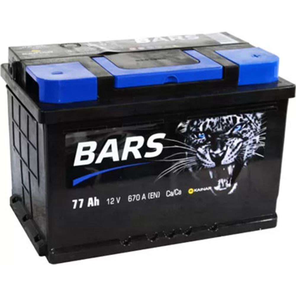 Аккумулятор «BARS» 77 R, 670A, 278х175х190 мм