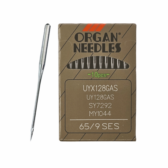 Иглы Organ UYx128 GAS № 65 SES для трикотажа. Толстая колба. Для распошивальной швейной машины.