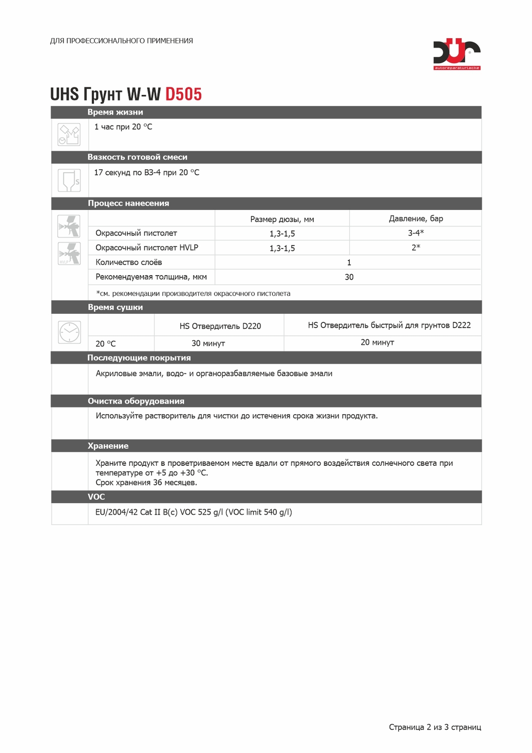 Грунт акриловый UHS Грунт W-W D505 (мокрый по мокрому) (1л + 0.25отв)