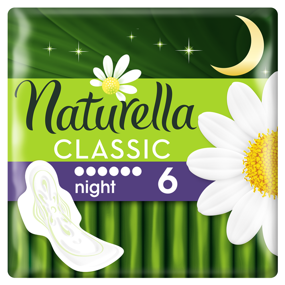 Про­клад­ки жен­ские «Naturella» Classic Camomile Night Single 6шт.