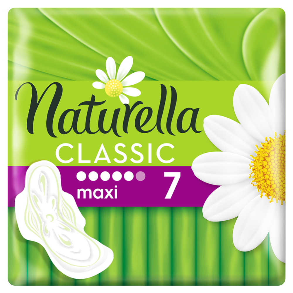 Про­клад­ки жен­ские «Naturella» Classic Camomile Maxi Single, 7 шт.