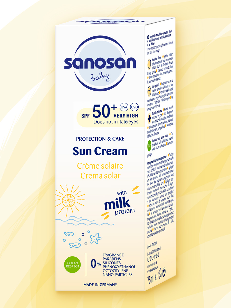 Солнцезащитный крем Sanosan SPF 50+, 75 мл (арт. 40892050)