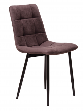 Кухонный стул (кресло) Mara Чили классик ( Chilly ) (основание черное), велюр Seven 727 (темно-коричневый)