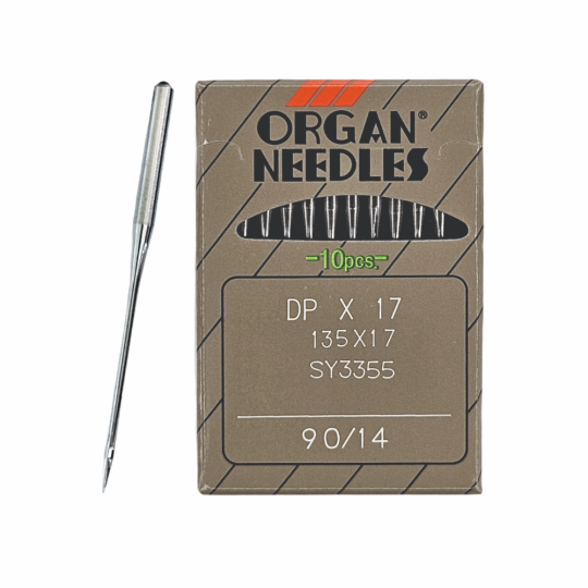 Иглы  ORGAN DP*17 90 универсальные для промышленных швейных машин, 10 шт.