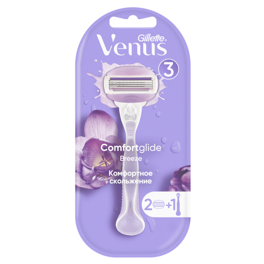 Бритва / станок для бритья женский Gillette Venus Breeze Comfortglide с 2 кассетами