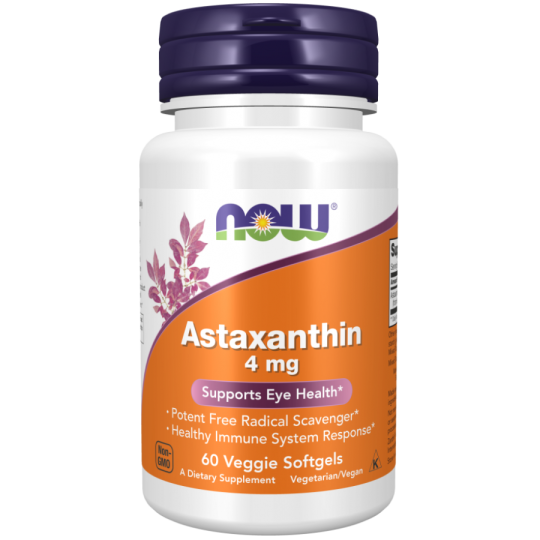 Астаксантин Now Foods Astaxanthin, 4 мг, 60 капс.