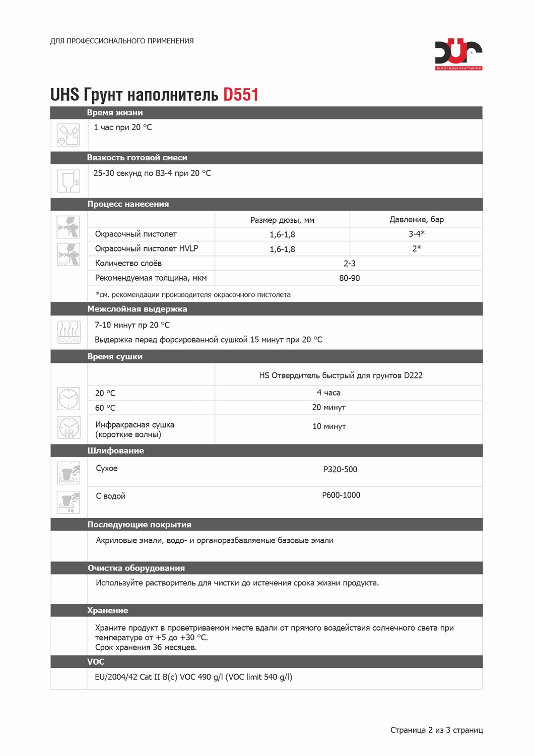 Акриловый UHS Грунт-наполнитель DUR D551 (1л + 0.2отв)