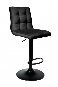 Стул (кресло) барный Kingstyle Logos GB, основание черное, велюр Seven 035 (черный)