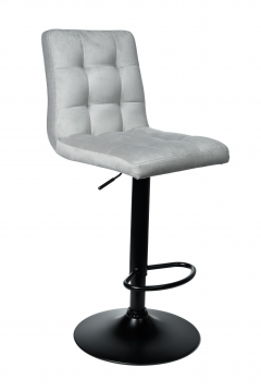 Стул (кресло) барный Kingstyle Logos GB, основание черное, велюр Seven 324 (светло-серый)