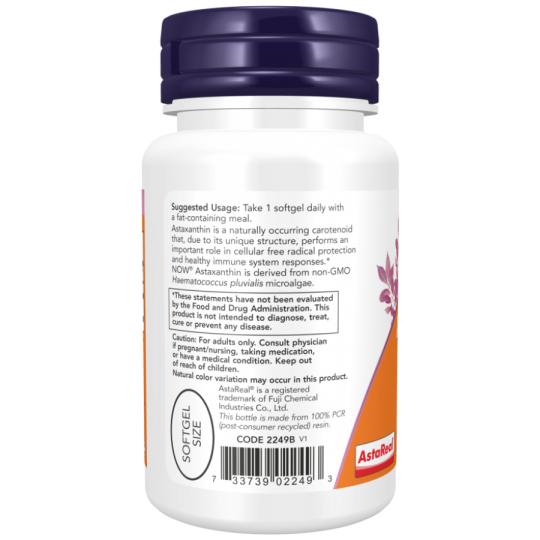 Астаксантин Now Foods Astaxanthin, 10 мг, 30 капс.