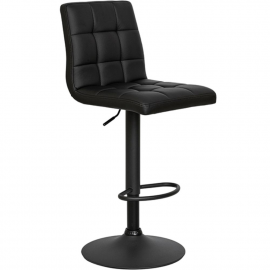Стул (кресло) барный Kingstyle Logos GB, основание черное, экокожа Пегассо (черный)