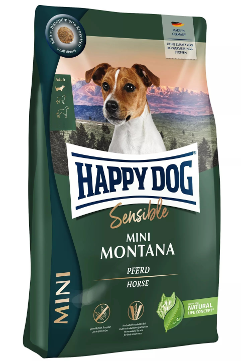 Сухой корм для собак Happy Dog Mini Sensible Montana с кониной, 4 кг