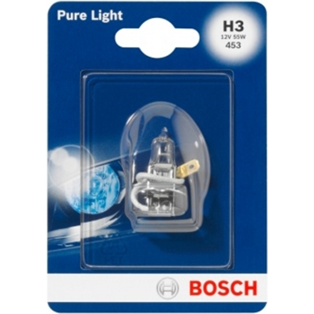 Лампа автомобильная «Bosch» Pure Light, H3, 12V, 55W, 1987301006FP3