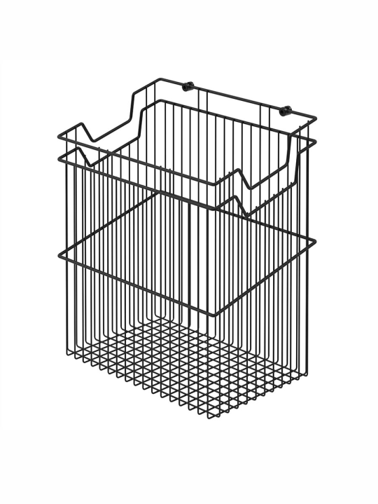 Корзина для белья съемная на откидной фасад встроенная Starax S-8111-A (300мм, антрацит)