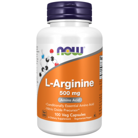 Аргинин Now Foods Arginine, 500 мг, 100 капс.