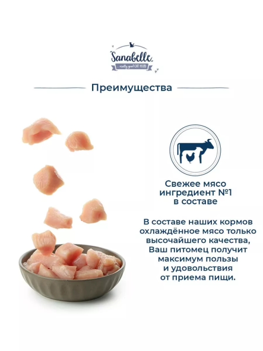 Корм для котят и беременных кошек сухой Sanabelle Kitten(Санабелль Киттен) 2 кг + ПОДАРОК