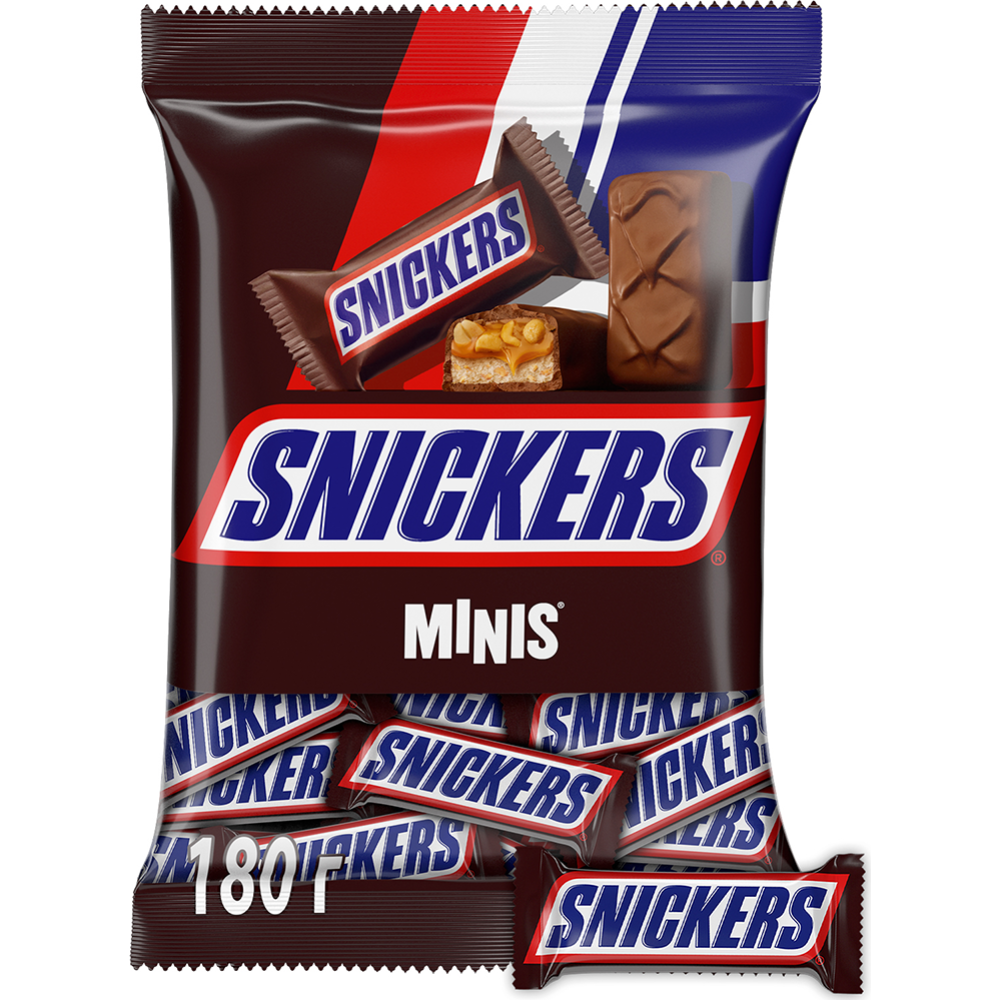 Конфеты глазированные «Snickers» minis, 180 г #0