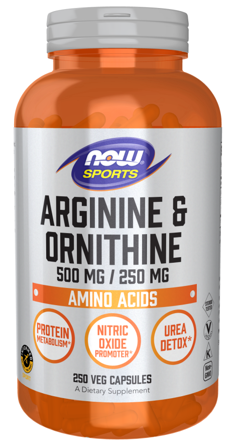 Аргинин & Орнитин Now Foods Arginine & Ornithine, 250 капс.