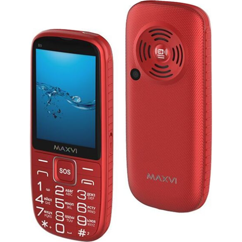 Мобильный телефон «Maxvi» B9 + ЗУ WC-111, Red