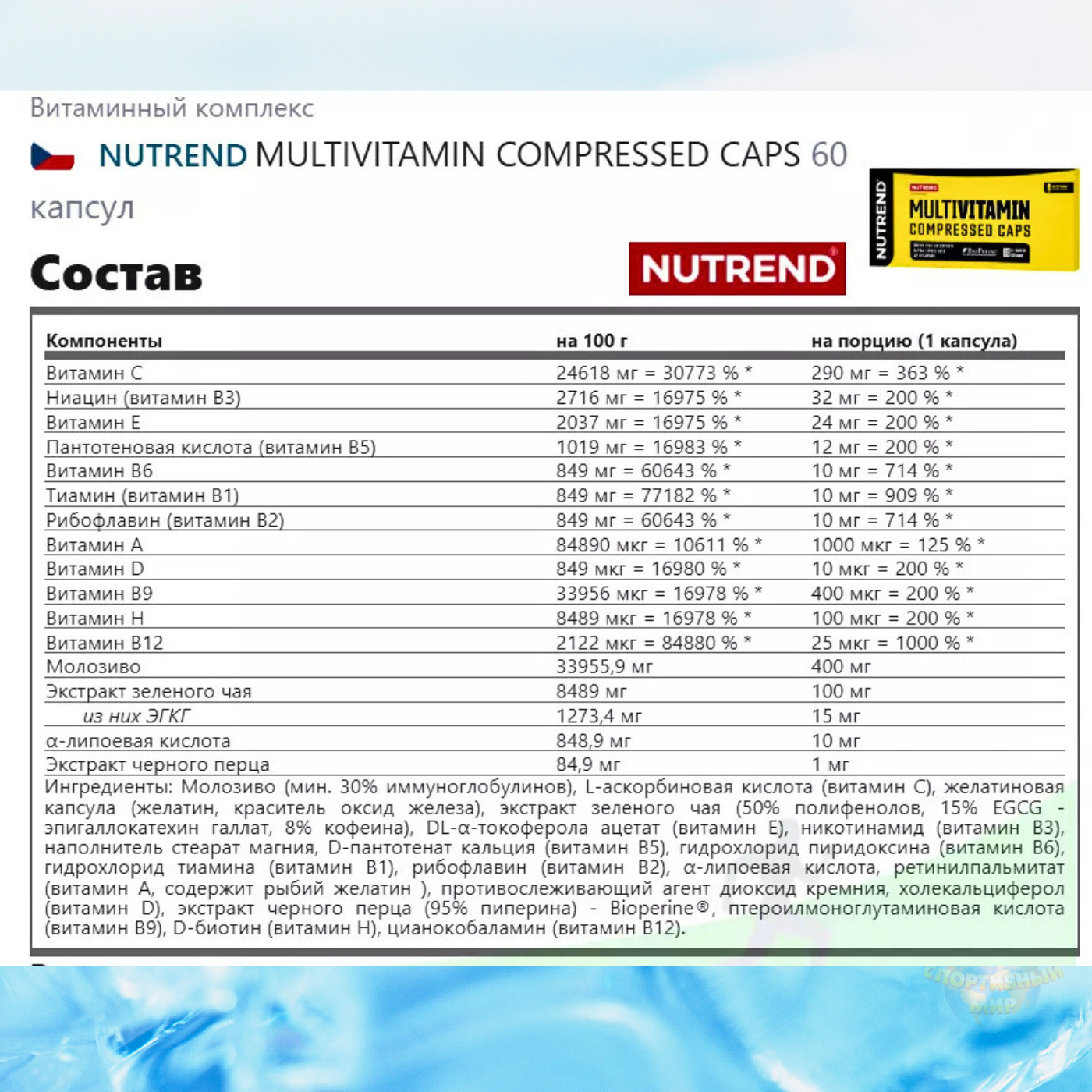 Витамины Multivitamin от Nutrend (60caps)