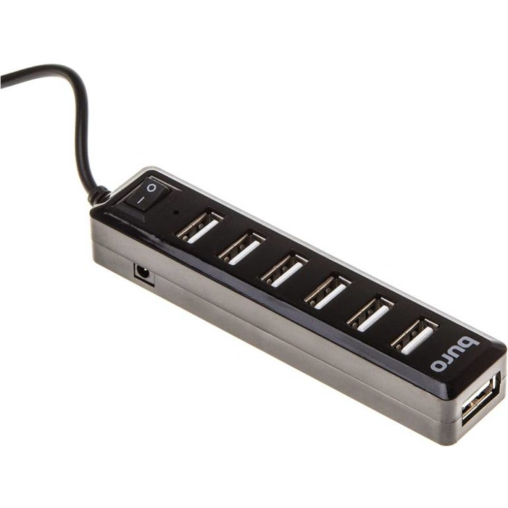 USB-хаб «Buro» BU-HUB7-1.0-U2.0, 7 портов, черный