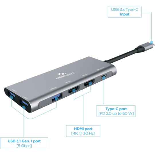 USB-хаб «Cablexpert» A-CM-COMBO3-01