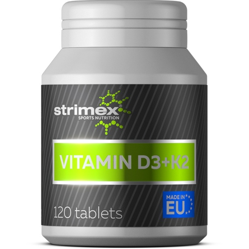 Д3 К2 VITAMIN D3 5000ME + K2 75MG ОТ STRIMEX (120 таб.)