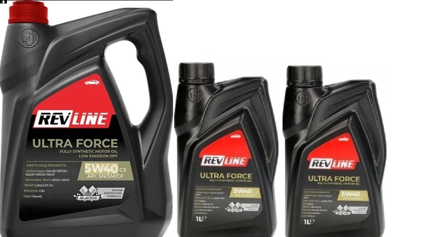 Моторное масло Revline Ultra Force C3 5W-40 7л (комплект 5л+1л+1л)